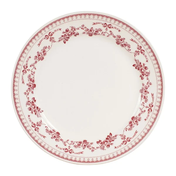 économies garanties Comptoir De Famille Assiette Plate En Faïence Bordeaux D26cm – Faustine 1