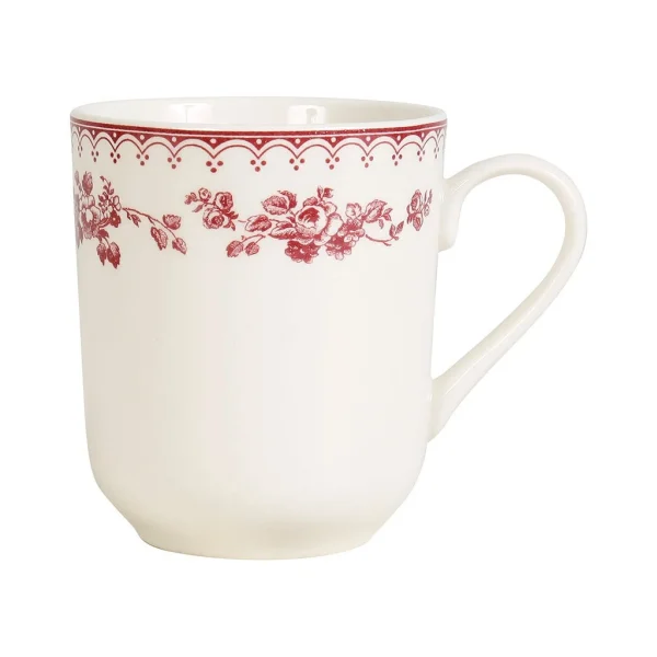 Comptoir De Famille Tasse Haute En Faïence Blanchet Et Rouge – Faustine Meilleur Prix 1