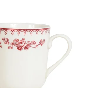 Comptoir De Famille Tasse Haute En Faïence Blanchet Et Rouge – Faustine Meilleur Prix 6