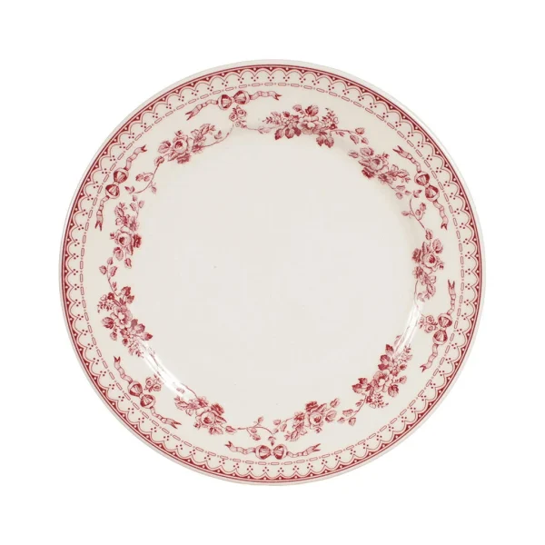 Comptoir De Famille Assiette à Dessert En Faïence Bordeaux D23cm – Faustine achat 1