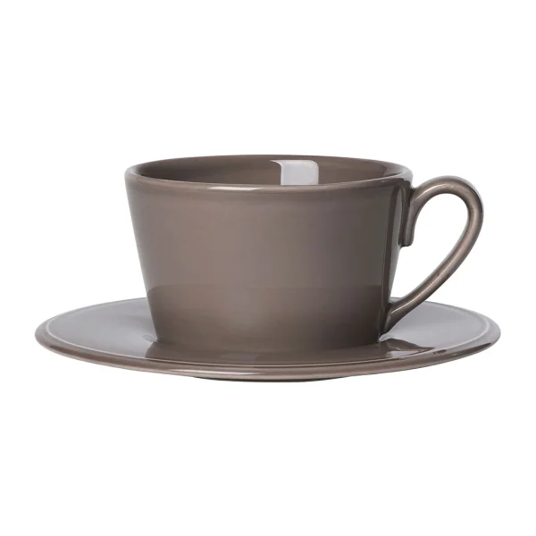 Top ventes Côté Table Tasse Avec Sous-tasse En Faïence Poivre – Constance 1