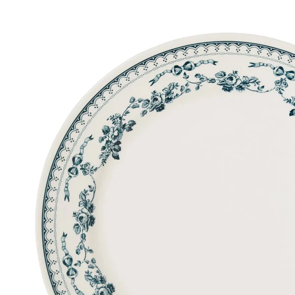 dernières Comptoir De Famille Assiette Plate En Faience Bleu Ancien D26cm – Faustine 3