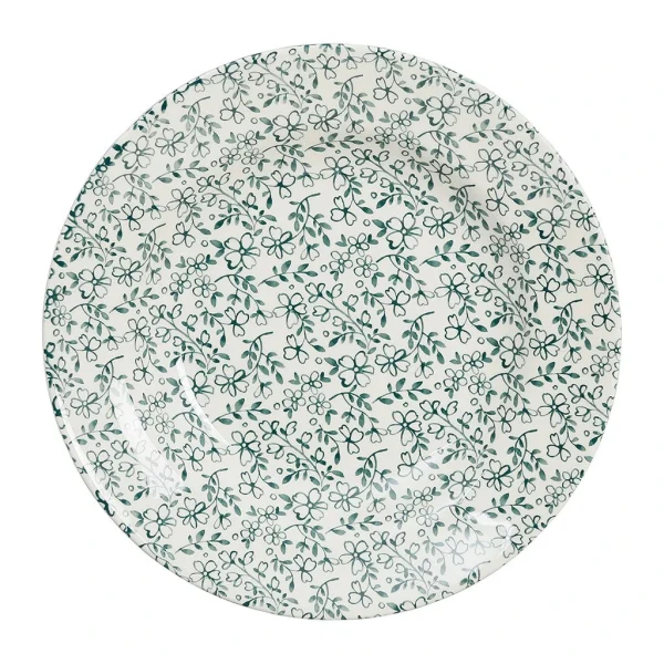 Comptoir De Famille Assiette Creuse En Faïence Vert D23cm – P’tites Fleurs magasin pas cher 3