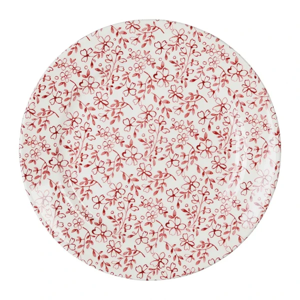 Comptoir De Famille Assiette Plate En Faïence Bordeaux D26cm -p’tites Fleurs à prix très bas 1