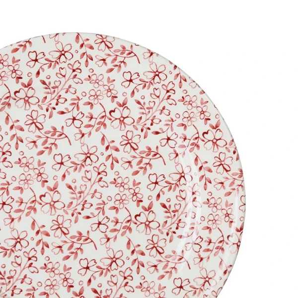 Comptoir De Famille Assiette Plate En Faïence Bordeaux D26cm -p’tites Fleurs à prix très bas 3