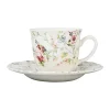 marque pas cher Comptoir De Famille Tasse Et Sous-tasse En Faïence Multicolore – P’tites Fleurs 8