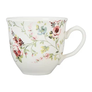 marque pas cher Comptoir De Famille Tasse Et Sous-tasse En Faïence Multicolore – P’tites Fleurs 8