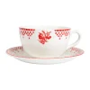 boutique en ligne france Comptoir De Famille Tasse Et Sous-tasse En Faïence Damier Rouge – Campagne 7