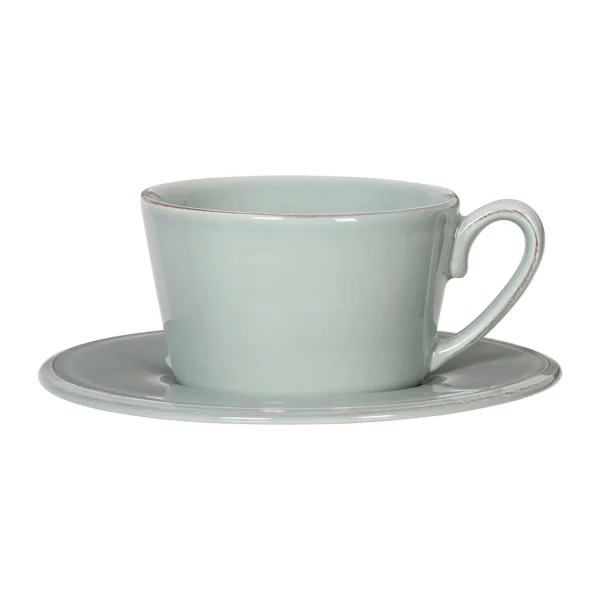 Côté Table Tasse Et Sous-tasse En Faïence Vert D’eau – Constance achat pas cher 1