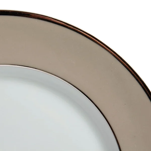 Côté Table Assiette Plate En Porcelaine Perle Et Platine D27cm – Ginger en ligne 4