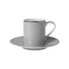 Côté Table Tasse à Café Et Sous-tasse En Porcelaine Gris Et Platine – Ginger a Prix Discount 8