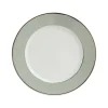 économies garanties Côté Table Assiette Plate En Porcelaine Vert D’eau Et Platine D27cm – Ginger 7