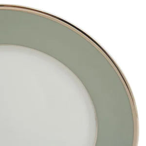 boutique pas cher Côté Table Assiette à Dessert En Porcelaine Vert D’eau Et Platine D20cm -ginger 9