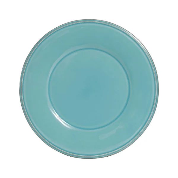 ﻿soldes Côté Table Assiette à Dessert En Faïence Turquoise D23.5cm – Constance 1