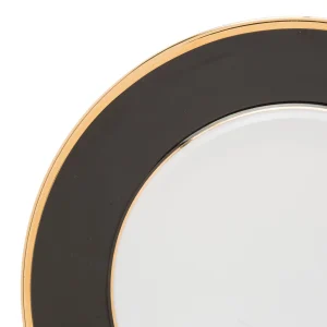 Côté Table Assiette Plate En Porcelaine Noir Et Doré D27cm – Ginger dernières 10