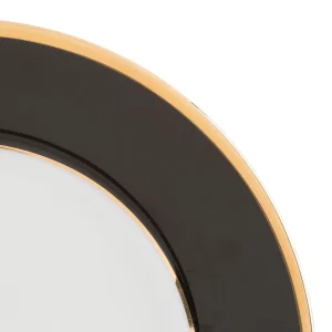 Côté Table Assiette Plate En Porcelaine Noir Et Doré D27cm – Ginger dernières 12