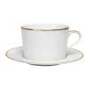 Côté Table Tasse Et Sous-tasse En Porcelaine Blanc Et Doré – Ginger achetez 14