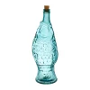 boutique Côté Table Bouteille Poisson Turquoise 1.1l En Verre Recyclé 11