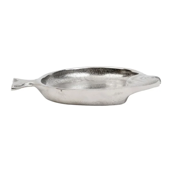 grossiste en ligne Côté Table Plat Poisson Ocean Gris Argente 20x15cm En Aluminium Et Nickel 3