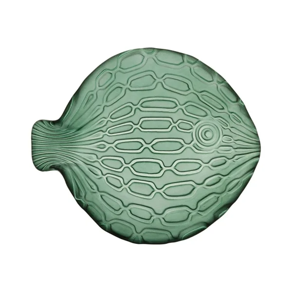 Authentic Original licence Côté Table Plat Poisson Ocean Vert Foncé 20x16xh3cm Verre 1