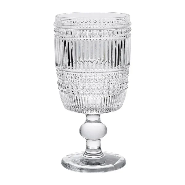 Côté Table Verre à Pied En Verre Transparent 30cl – Strie à prix réduits 1