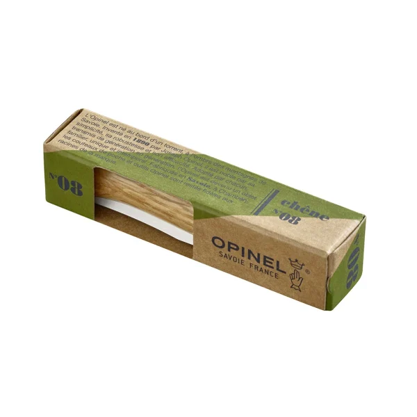 Couteau Boite N°08 Inox Chene Naturel – Opinel pas cher 1