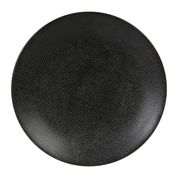 Nouvelle Collection Table Passion Assiette Plate En Grès Noir D27cm – Vesuvio 1