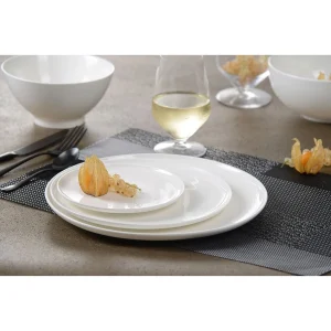 Table Passion Assiette Plate En Porcelaine Blanc D26.5cm – Selena marques pas cher 6