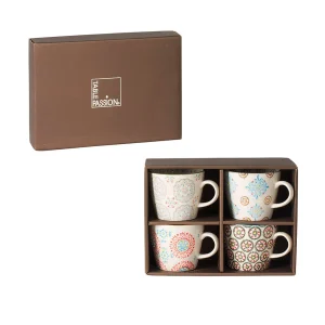 Table Passion Lot De 4 Tasses En Grès Multicolore – Boheme dernière tendance 6