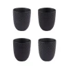 Table Passion Lot De 4 Gobelets En Porcelaine Noir Mat vente en ligne pas cher 14