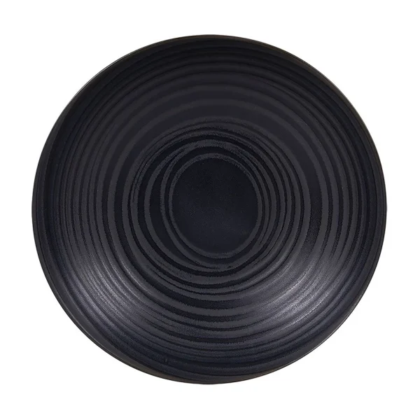 Table Passion Assiette Calotte En Grès Noir D22cm – Moon en solde 1