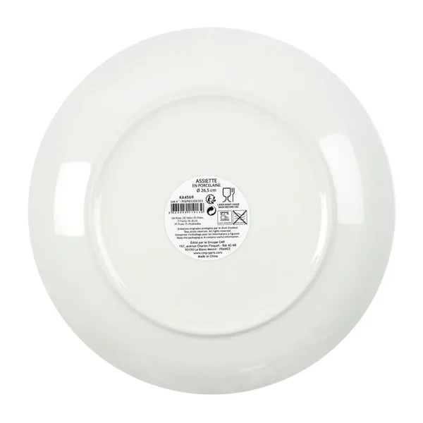 Home Déco Factory Assiette Plate En Porcelaine Lisere Doré D26cm vente en ligne pas cher 3