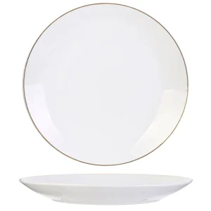 Home Déco Factory Assiette Plate En Porcelaine Lisere Doré D26cm vente en ligne pas cher 18