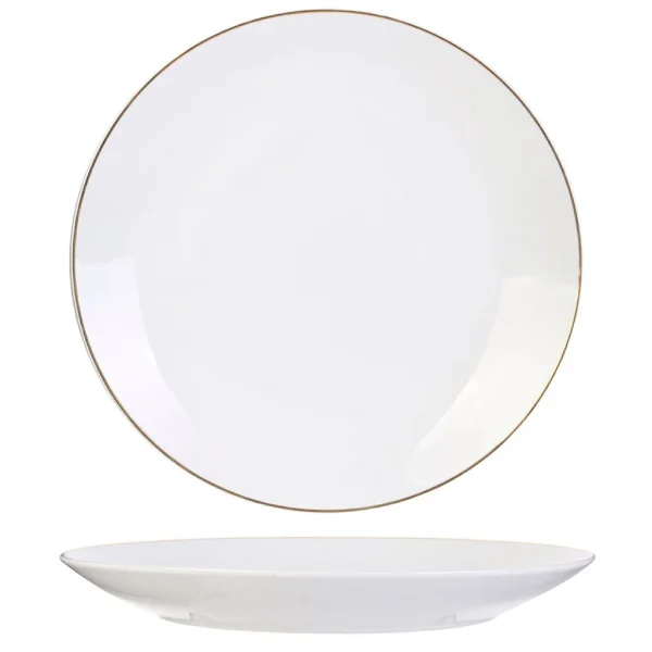 Home Déco Factory Assiette Plate En Porcelaine Lisere Doré D26cm vente en ligne pas cher 7