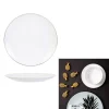 beauté Home Déco Factory Assiette à Dessert En Porcelaine Lisere Doré D20cm 10