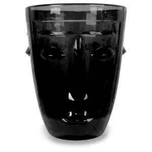 magasin pas cher Opjet Verre Gobelet Visage Noir 8