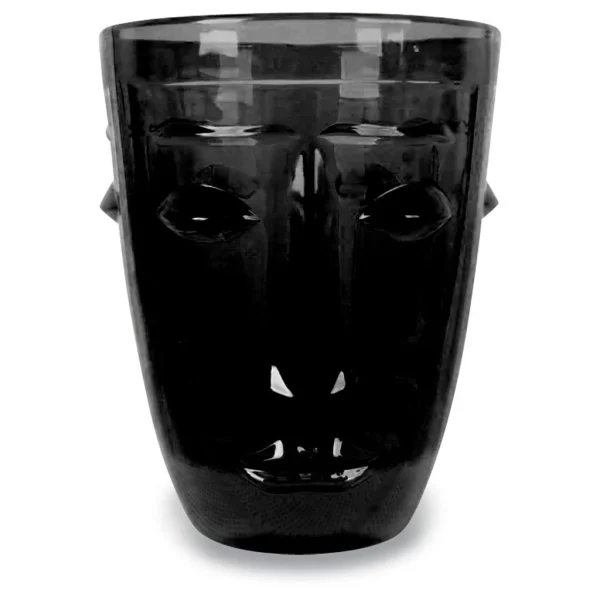 magasin pas cher Opjet Verre Gobelet Visage Noir 3