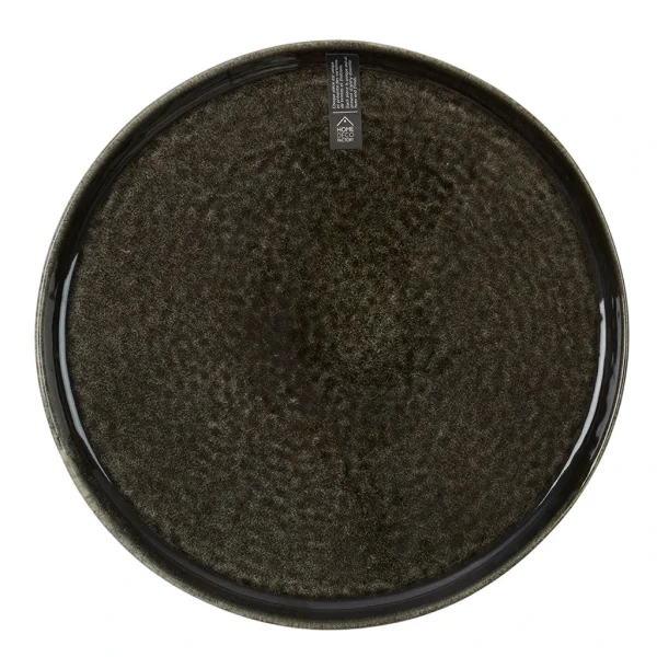 nouveau produit Home Déco Factory Assiette Plate En Grès Noir D26cm 1