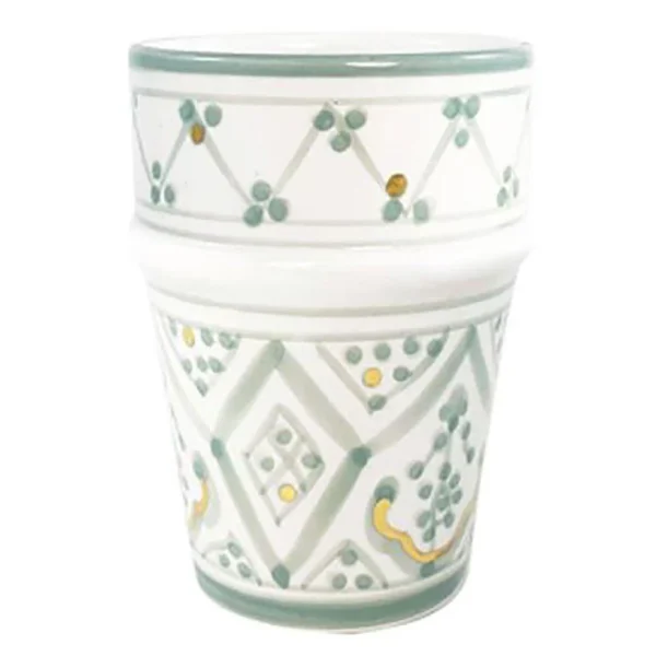 grande qualité Chabi Chic Tasse Vert Amande Et Or H9cm – Beldi Zwak 1