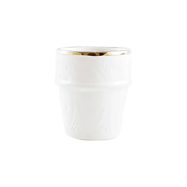 Chabi Chic Tasse Blanche, Liseré Doré D7.5xh7cm – Beldi Empreinte site en ligne 1