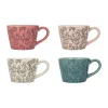 SEMA DESIGN Lot De 4 Tasses à Thé En Grès Multicolore – Cerisia SOLDES TOUT À 14