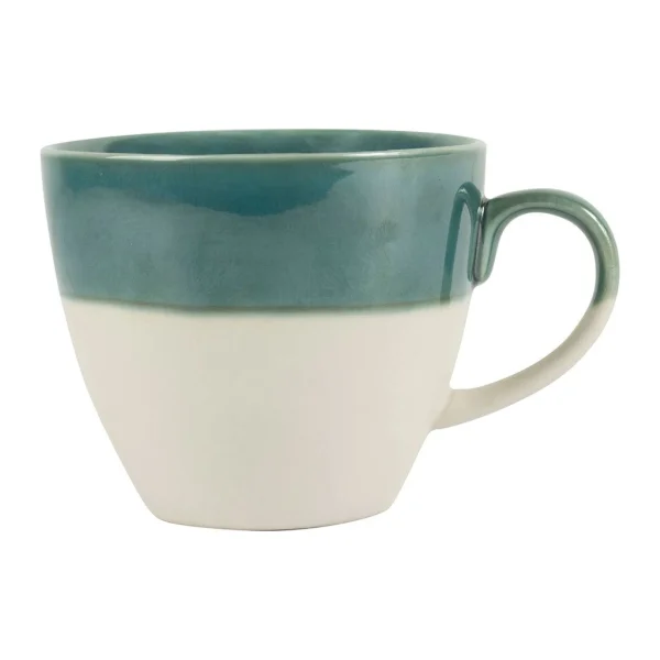 SEMA DESIGN Tasse En Grès émeraude Et Blanc – Crakel commentaire favorable 1