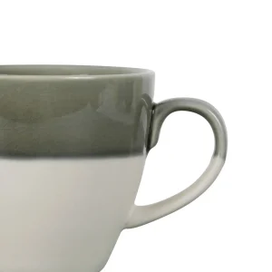 SEMA DESIGN Tasse En Grès Vert De Gris Et Blanc – Crakel Couleurs variées 6