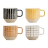 garantis authentique SEMA DESIGN Lot De 4 Tasses En Grès Multicolore – Courba 8