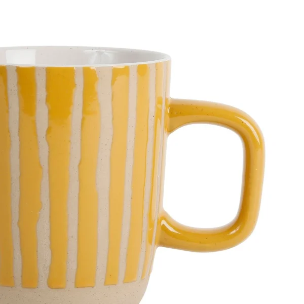 grande popularité SEMA DESIGN Lot De 2 Mugs En Grès Jaune Et Blanc – Courba 3