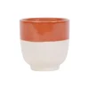 pas cher marque SEMA DESIGN Gobelet En Grès Terracotta Et Blanc – Crakel 8