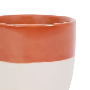 pas cher marque SEMA DESIGN Gobelet En Grès Terracotta Et Blanc – Crakel 6