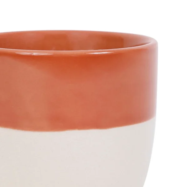 pas cher marque SEMA DESIGN Gobelet En Grès Terracotta Et Blanc – Crakel 3