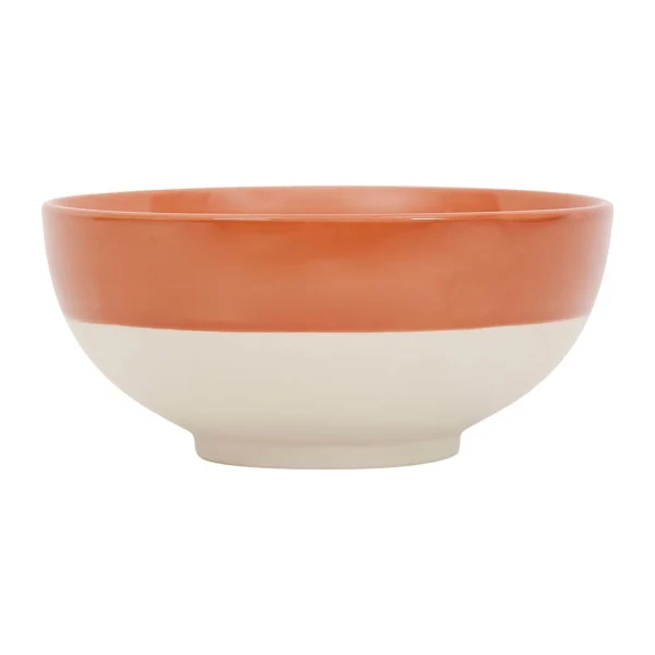 qualité d’originales SEMA DESIGN Saladier En Grès Blanc Et Terracotta – Crakel 1