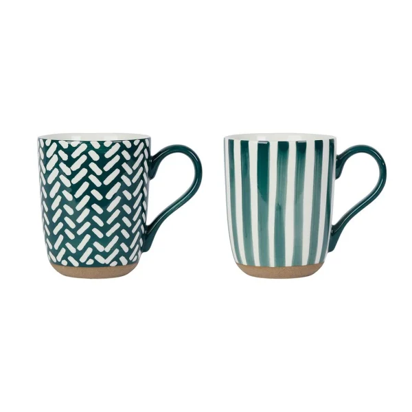 SEMA DESIGN Lot De 2 Mugs En Grès émeraude – Indired Réductions 1